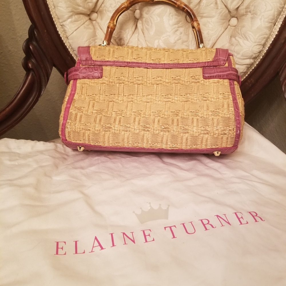 Structured Bamboo Handled Handbag - image 2